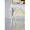 Stylish ELENA GLAMOR dining table, bent white legs