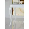 Stylish ELENA GLAMOR dining table, bent white legs