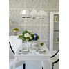 Stylish ELENA GLAMOR OUTLET dining table, bent white legs