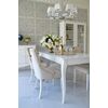 Stylish ELENA GLAMOR OUTLET dining table, bent white legs