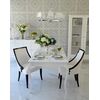 Stylish ELENA GLAMOR OUTLET dining table, bent white legs
