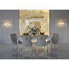 Stylish ELENA GLAMOR OUTLET dining table, bent white legs