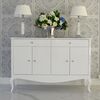Chest of drawers ELENA GLAMOR OUTLET , bent legs with drawers, white