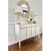 Glamour ELEGANCE OUTLET chest of drawers with decors, New York Hamptons style modern wooden white luxury