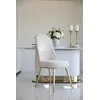 Glamor chair, modern, upholstered, designer, for the dining room, for the dressing table, beige gold SAVOY