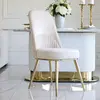 Glamor chair, modern, upholstered, designer, for the dining room, for the dressing table, beige gold SAVOY