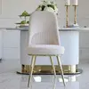 Glamor chair, modern, upholstered, designer, for the dining room, for the dressing table, beige gold SAVOY