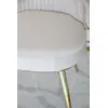 Glamor chair, modern, upholstered, designer, for the dining room, for the dressing table, beige gold SAVOY