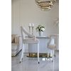 Luxurious dining stool glamour, beige, white PALACE