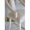 Luxurious dining stool glamour, beige, white PALACE