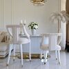 Luxurious dining stool glamour, beige, white PALACE