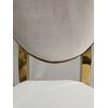 Luxurious island stool, glamor in velvet fabric beige gold AZURO OUTLET