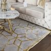 Modern carpet, geometric, for the living room, for the living room, glamor, gray, gold ARABEL GOLD