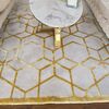 Modern carpet, geometric, for the living room, for the living room, glamor, gray, gold ARABEL GOLD