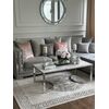 Modern silver coffee table with white top LOLA