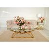 Coffee table glamor with a glass top, steel gold CONRAD OUTLET