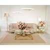 Coffee table glamor with a glass top, steel gold CONRAD OUTLET