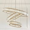 CRYSTAL XL gold crystal chandelier, glamour, exclusive, modern three-level ring