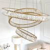 CRYSTAL XL gold crystal chandelier, glamour, exclusive, modern three-level ring