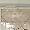 CRYSTAL XXL gold crystal chandelier, glamorous, exclusive, modern with three rings