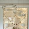 CRYSTAL XXL gold crystal chandelier, glamorous, exclusive, modern with three rings