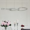 LILIBET L glamorous crystal chandelier, modern, designer, elongated silver hanging lamp