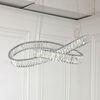 LILIBET M glamorous crystal chandelier, modern, designer, silver hanging lamp