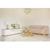 Glamorous sofa exclusive for living room, beige gold FLORENCE