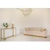 Glamorous sofa exclusive for living room, beige gold FLORENCE
