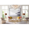 Glamorous sofa exclusive for living room, beige gold FLORENCE OUTLET
