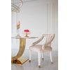 Exclusive glamorous dining chair, beige, white PALACE
