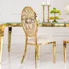 Exclusive dining chair, modern, glamor, beige, gold MEDUSA