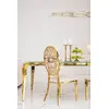 Exclusive dining chair, modern, glamor, beige, gold MEDUSA