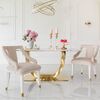 Glamour dining room table gold steel white top ART DECO