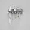 Crystal wall lamp, silver, modern, glamorous BULGARI wall lamp