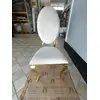 Dining chair, elegant, steel, modern, beige, gold AZURO OUTLET