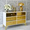 Luxurious wooden chest of drawers, for the living room, for the bedroom, glamor, wooden, varnished gold VENICE OUTLET