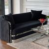 MADONNA modern silver black Stylish glamour New York-style upholstered sofa OUTLET