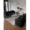 MADONNA modern silver black Stylish glamour New York-style upholstered sofa OUTLET