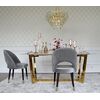 Glamor Dining Table Exclusive, Steel, Gold, brown Top 220 cm KENT OUTLET