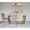 Glamor Dining Table Exclusive, Steel, Gold, brown Top 220 cm KENT OUTLET