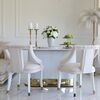 Gold table with marble top, glamour for the dining room, modern, designer, ROYAL OUTLET
