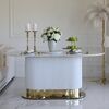 Gold table with marble top, glamour for the dining room, modern, designer, ROYAL OUTLET
