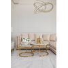 Glamour coffee table, modern gold with white stone table top MARCO GOLD