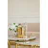 Glamour coffee table, modern gold with white stone table top MARCO GOLD