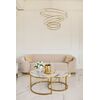 Glamour coffee table, modern gold with white stone table top MARCO GOLD