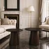 Modern Round Wooden Coffee Table Set of 2 MODENA