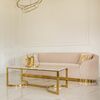 Glamorous coffee table, modern, white marble, gold LOLA table