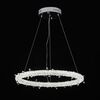 Glamor crystal round chandelier, silver ICE