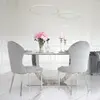 Glamor crystal round chandelier, silver ICE